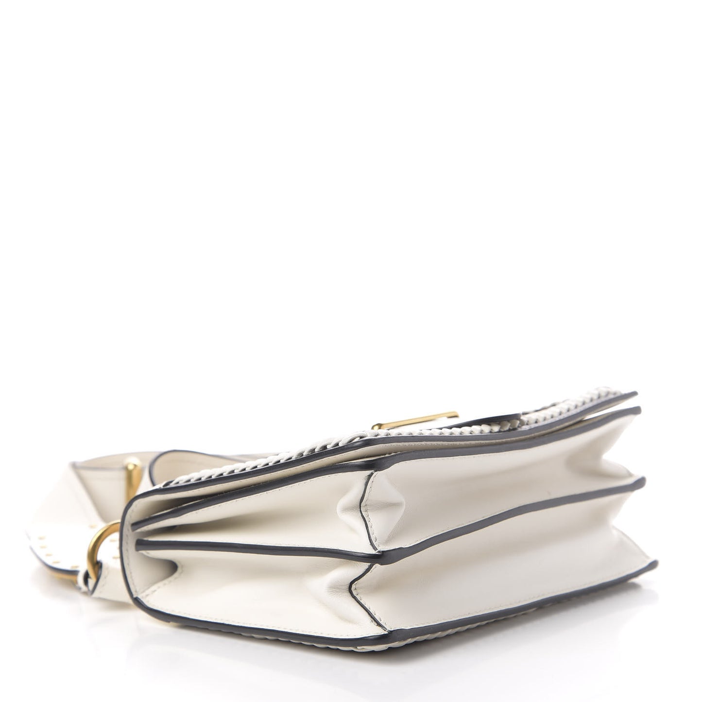 City Calf Raffia Saffiano Cahier Bag Naturale White