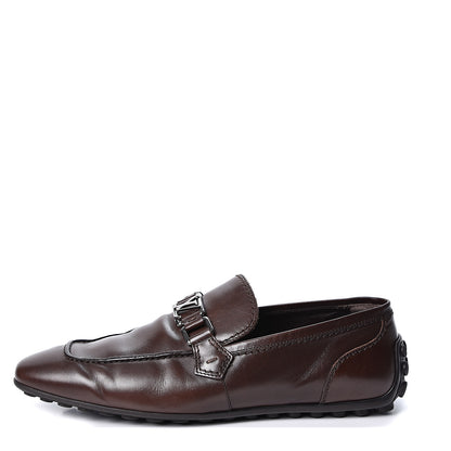 Louis Vuitton Calfskin Hockenheim Loafers 7.5 Brown 1 of 10