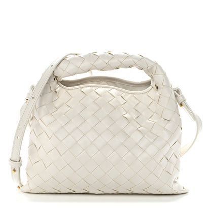 Bottega Veneta Calfskin Intrecciato Mini Hop White 1 of 11