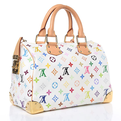 Louis Vuitton Monogram Multicolor Speedy 30 White 3 of 14