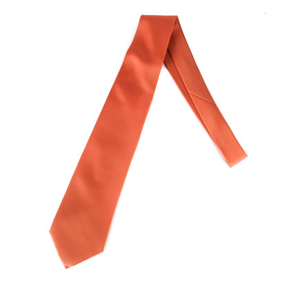 Hermes Woven Silk Mens Neck Tie Orange 1 of 5