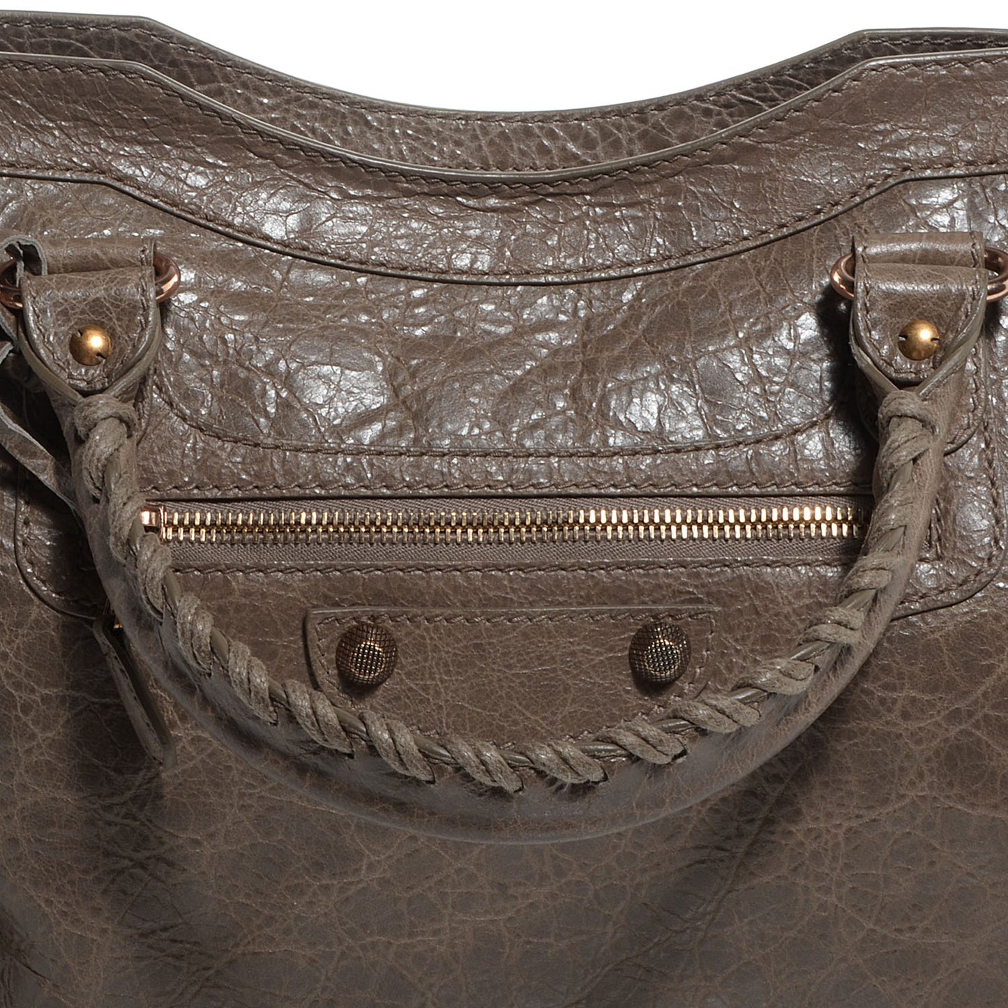Agneau Giant 12 Rose Gold Hardware City Gris Poivre