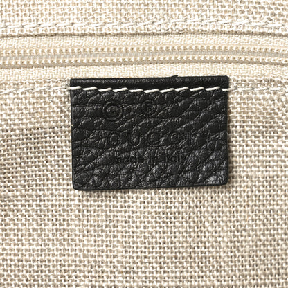 Gucci Dollar Calfskin GG Charm Satchel Black 6 of 10