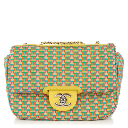 Chanel Rubber Quilted Lambskin Mini Coco Rain Flap Yellow 5 of 9