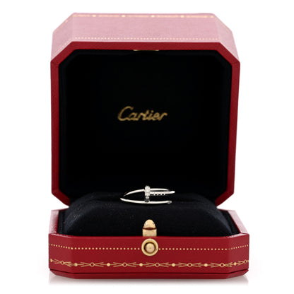Cartier 18K White Gold Diamond Small Juste Un Clou Ring 55 7.25 6 of 6