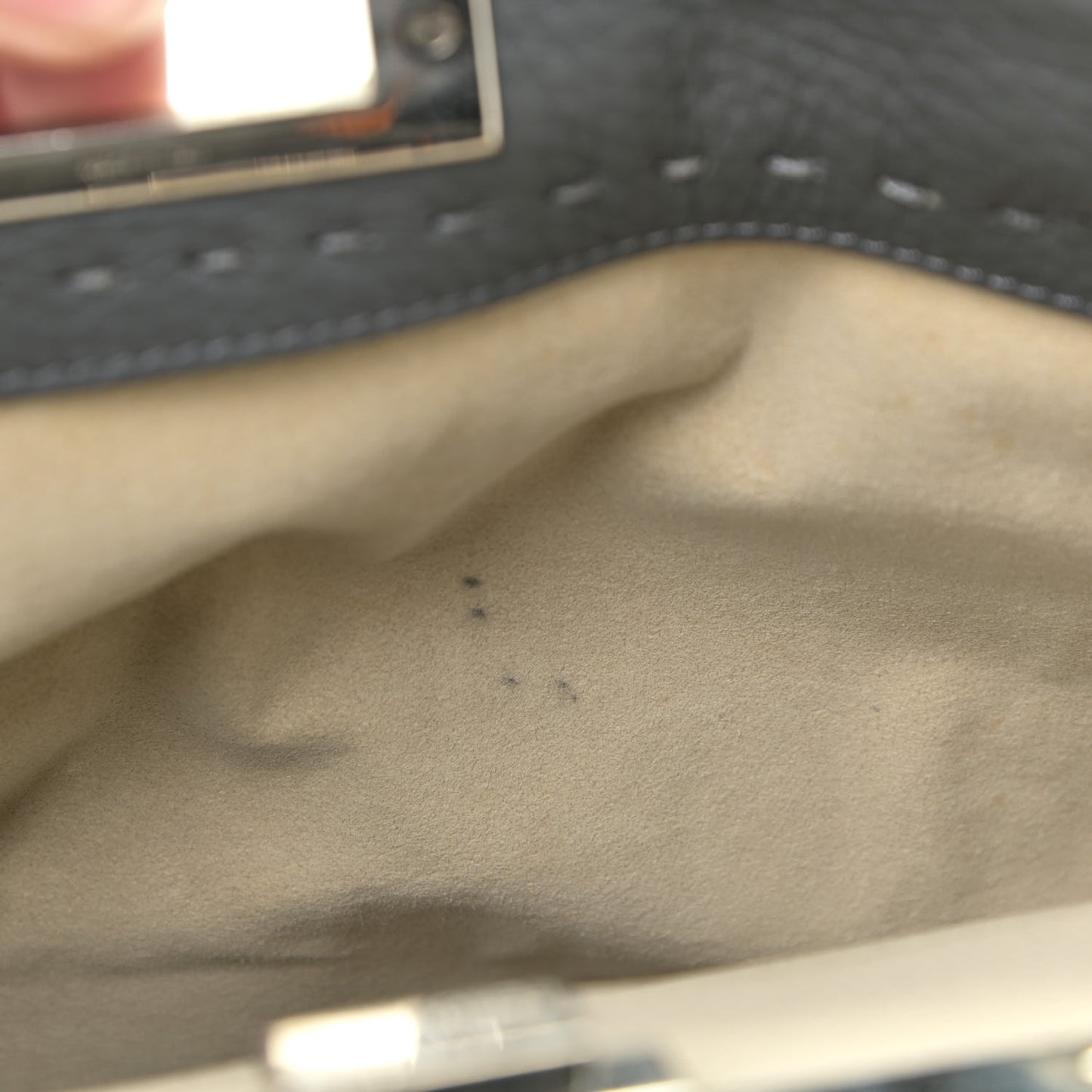 Cuoio Romano Selleria Bi-Color Medium Peekaboo Iconic Satchel Asfalto Latte