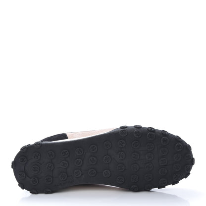 Chanel Nylon Calfskin Suede CC Womens Sneakers 40.5 Pink Black 6 of 8