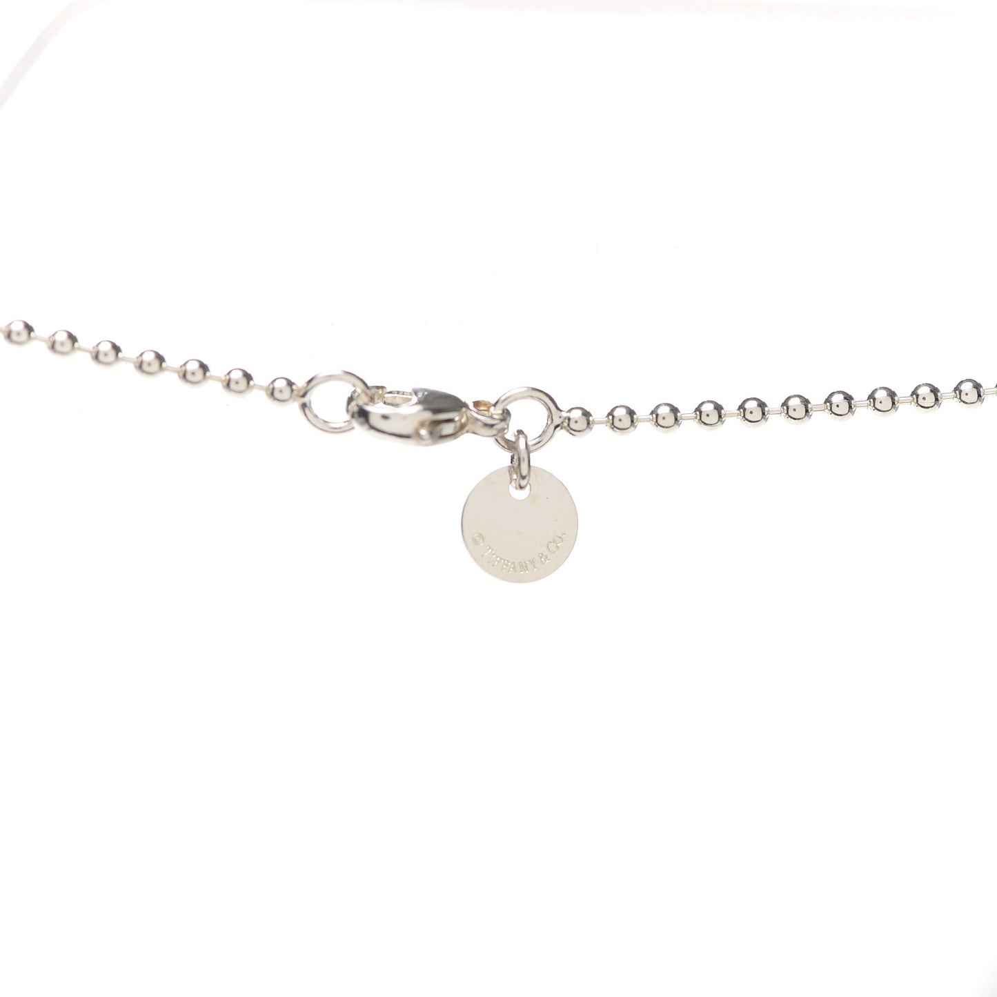 Sterling Silver Round Tag Pendant Necklace