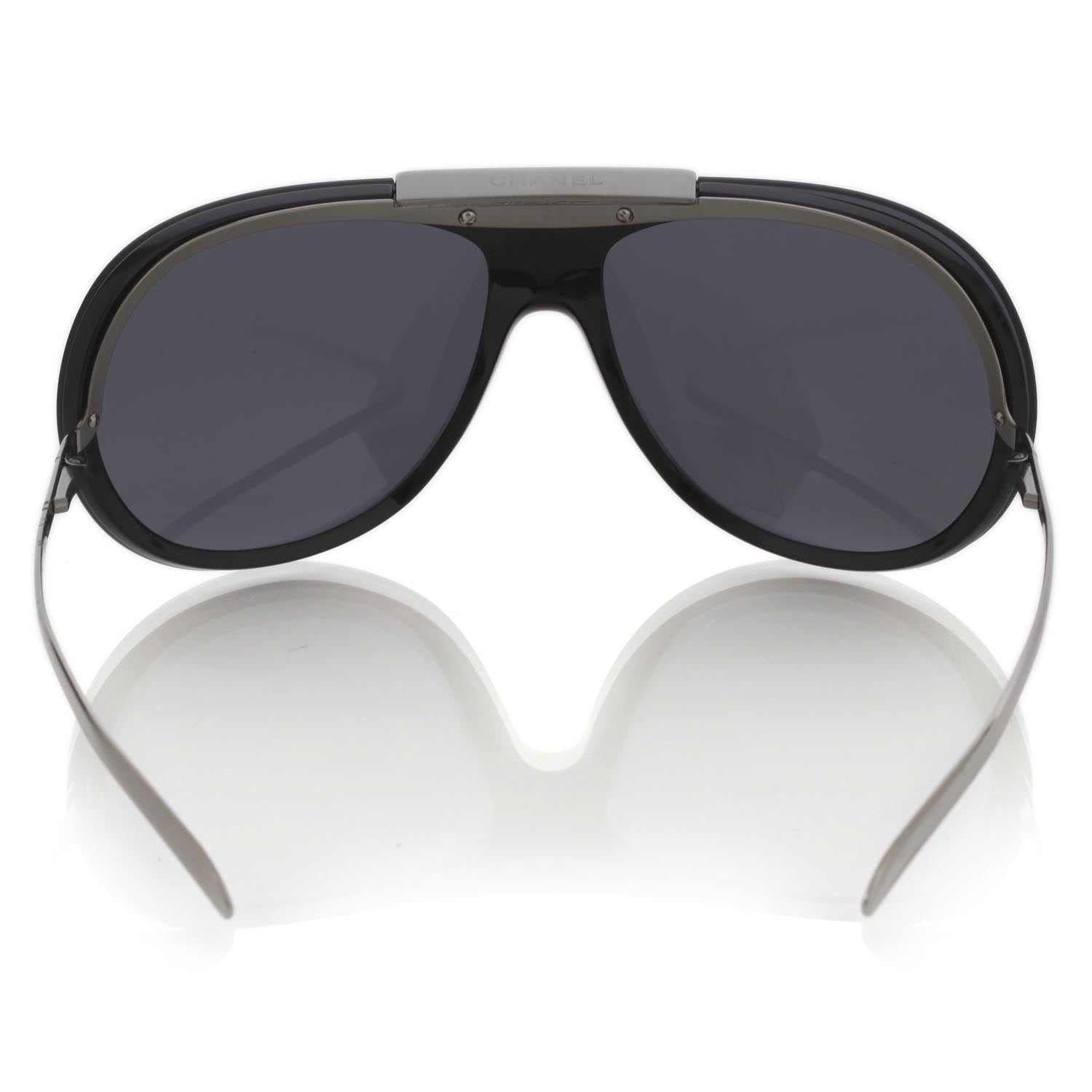 Chanel Aviator Sunglasses 6006 Black 3 of 13