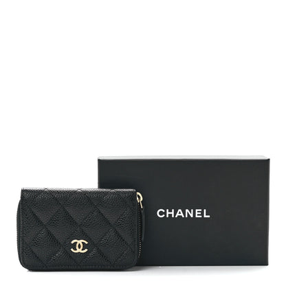 Chanel Caviar Quilted Zip Coin Purse Black 12 of 12