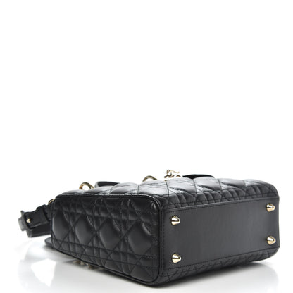 Christian Dior Lambskin Cannage Small Lucky Badges My Lady Dior Black 4 of 12