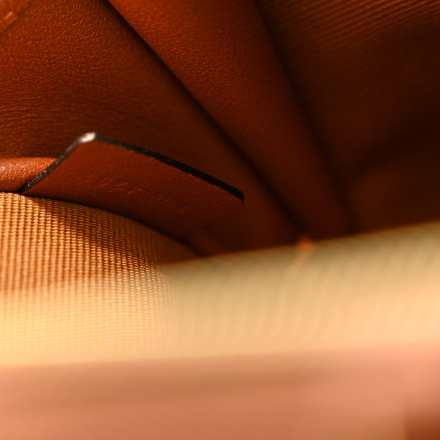 Celine Triomphe Canvas Lambskin Clutch On Chain Tan 8 of 13