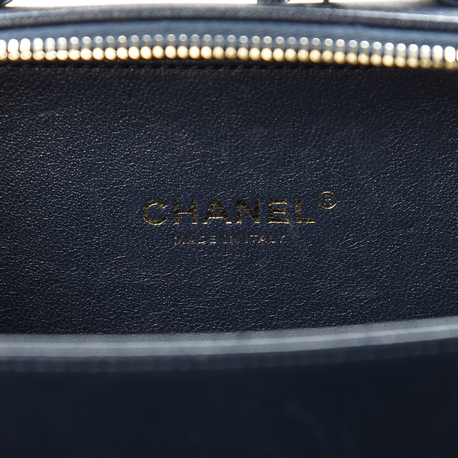 Chanel Caviar Quilted Small CC Filigree Vanity Case Navy 6 of 10