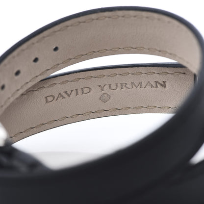 David Yurman Stainless Steel Calfskin Diamond 27mm Albion Wrap Quartz Watch Black 6 of 6