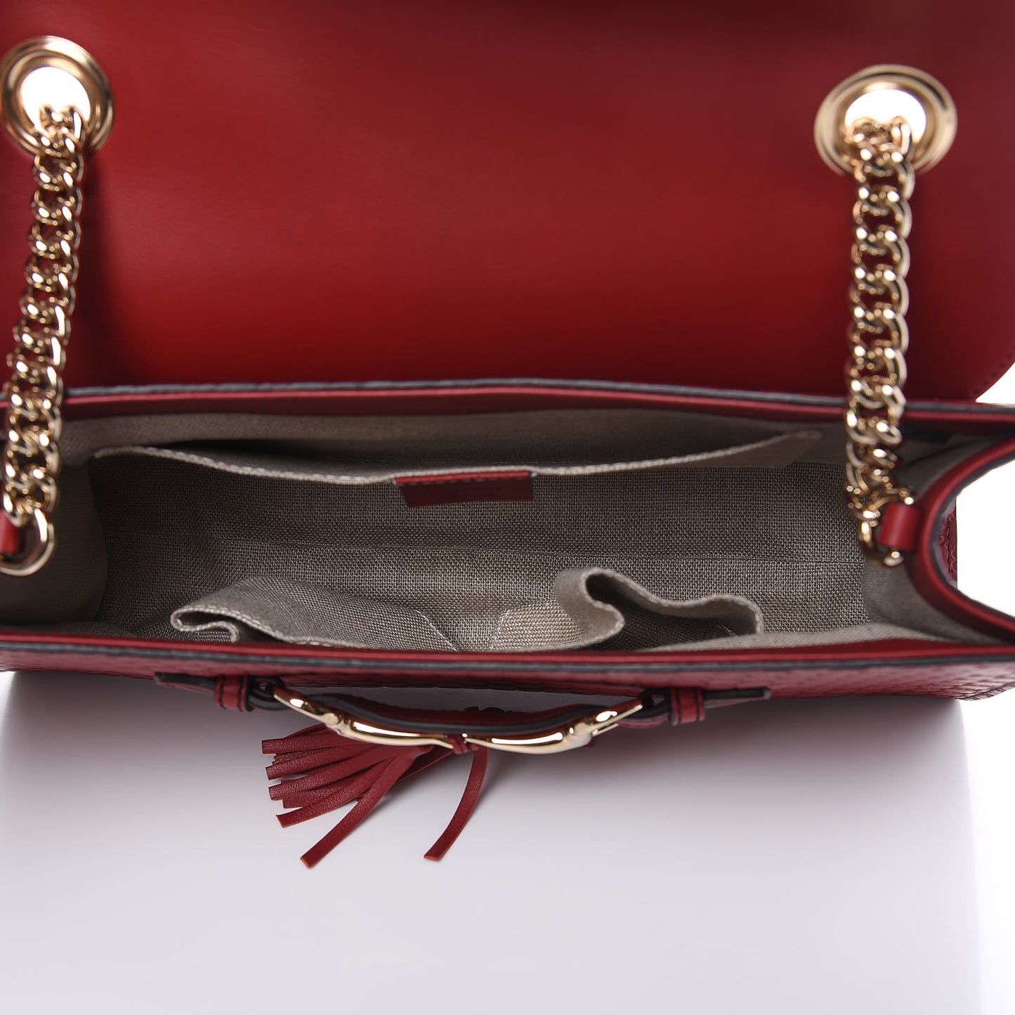 Microguccissima Medium Emily Chain Shoulder Bag Red