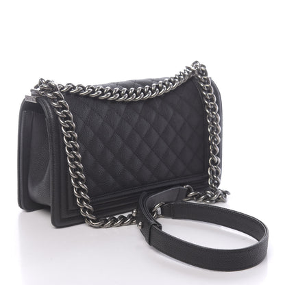 Chanel Caviar Quilted Medium Boy Flap Black 3 of 14