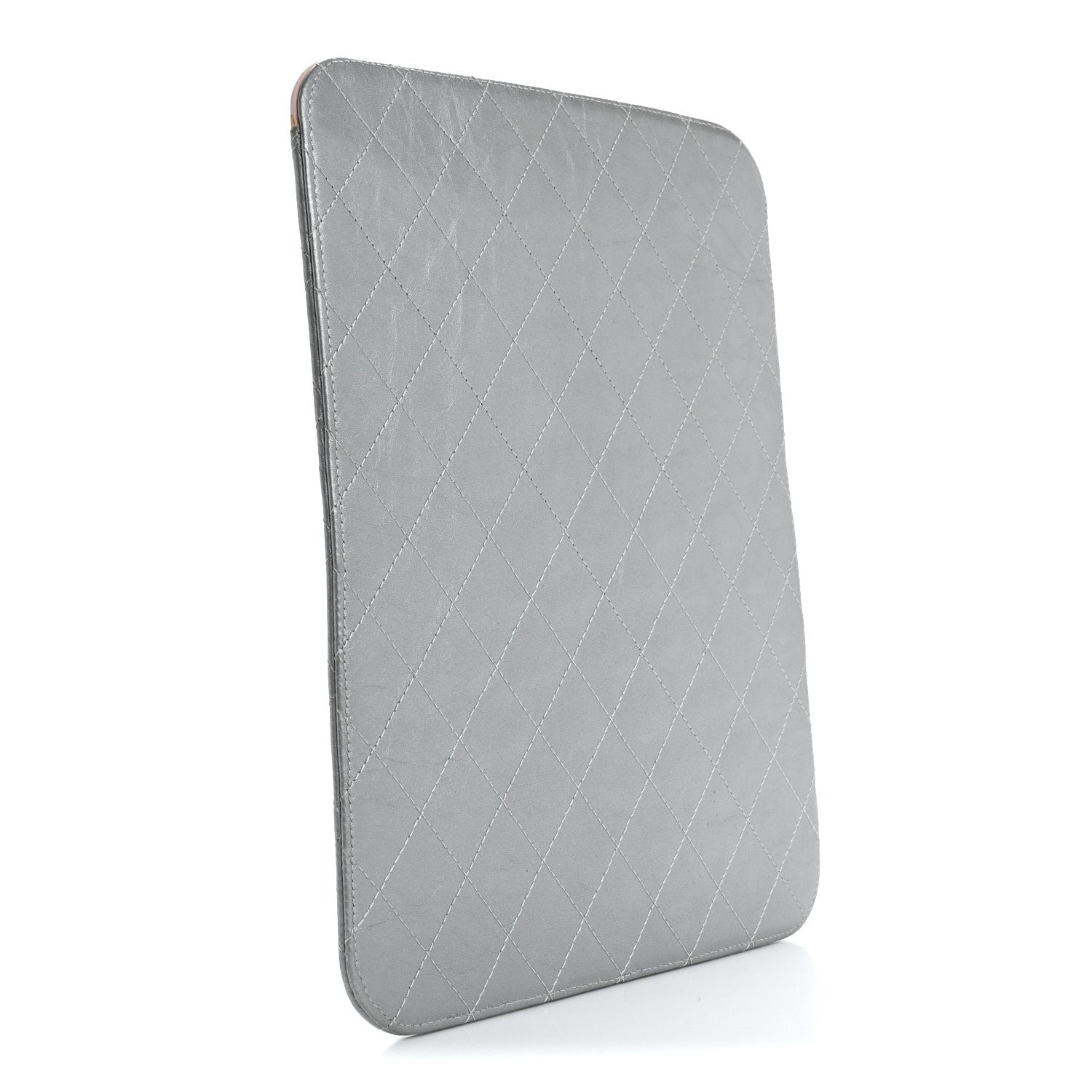 Chanel Metallic Aged Calfskin Brilliant iPad Case Silver 3 of 12