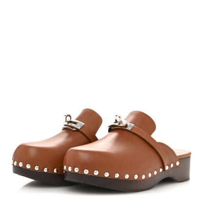 Hermes Heritage Calfskin Carlotta Mules 35 Naturel 4 of 13
