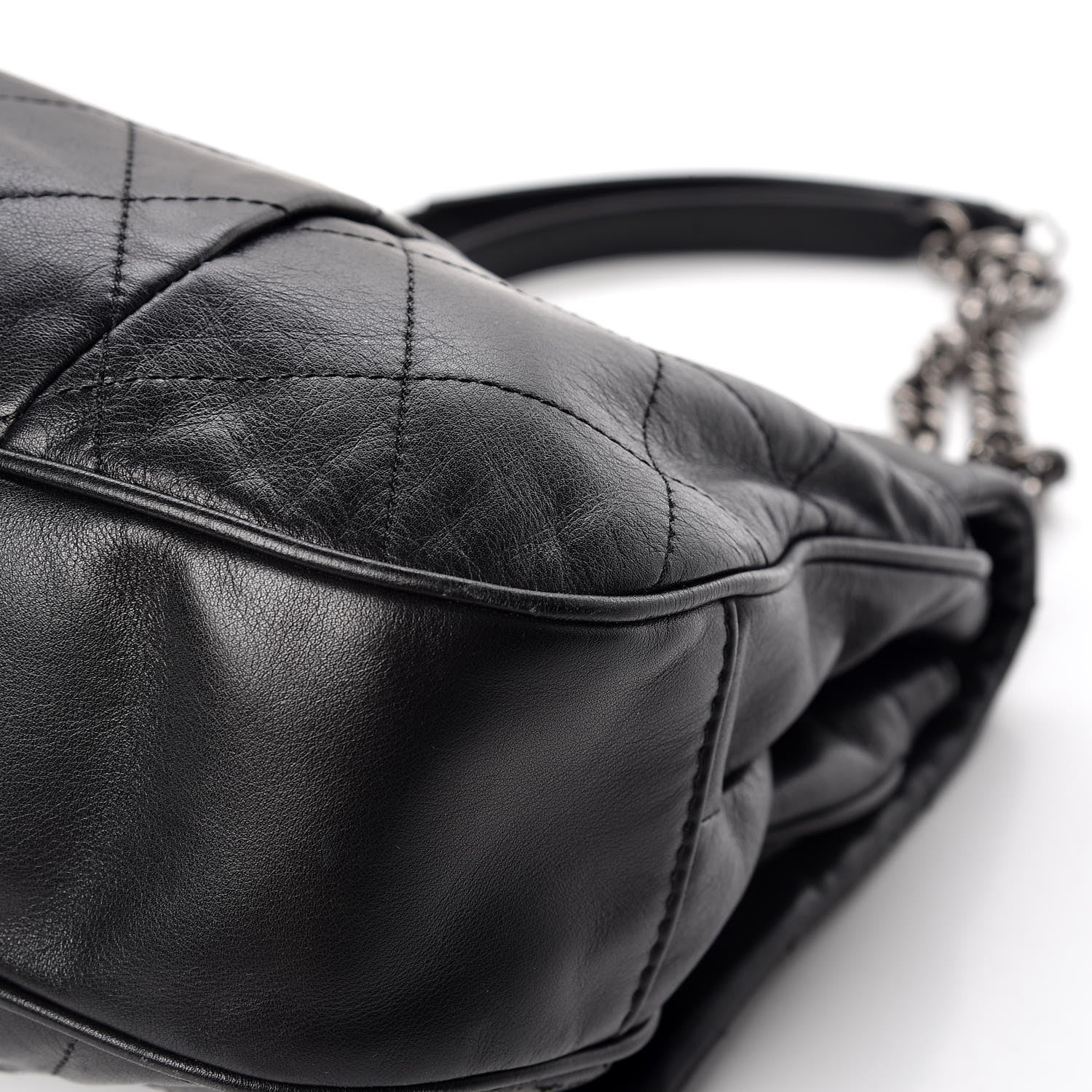 Chanel Calfskin Coco Pleats Flap Black 9 of 19