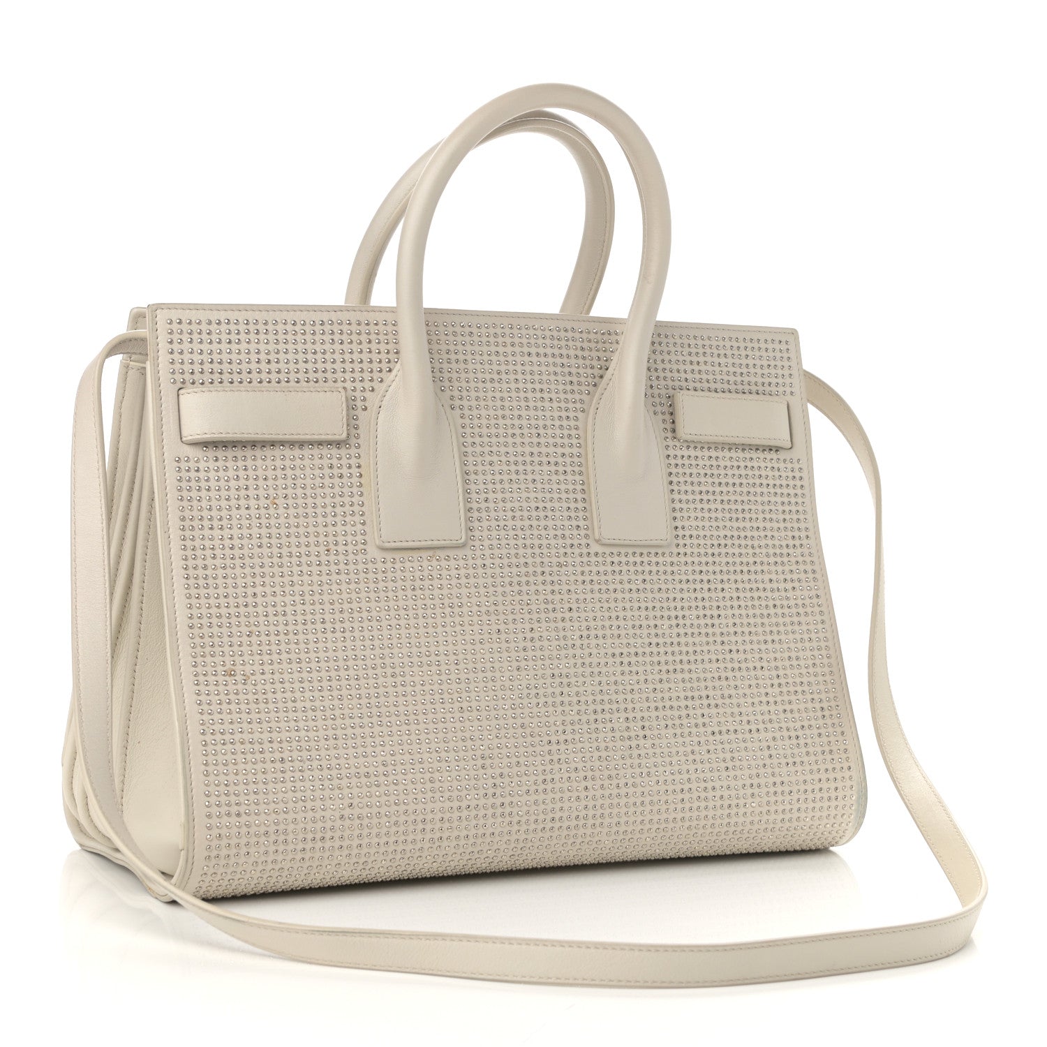 Saint Laurent Calfskin Studded Small Sac De Jour White 3 of 20