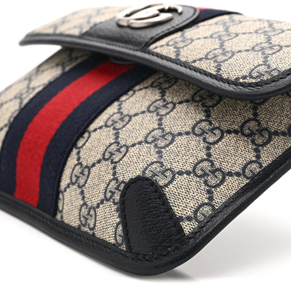 Gucci GG Supreme Monogram Web Small Ophidia Belt Bag 90 36 Beige Navy 10 of 10