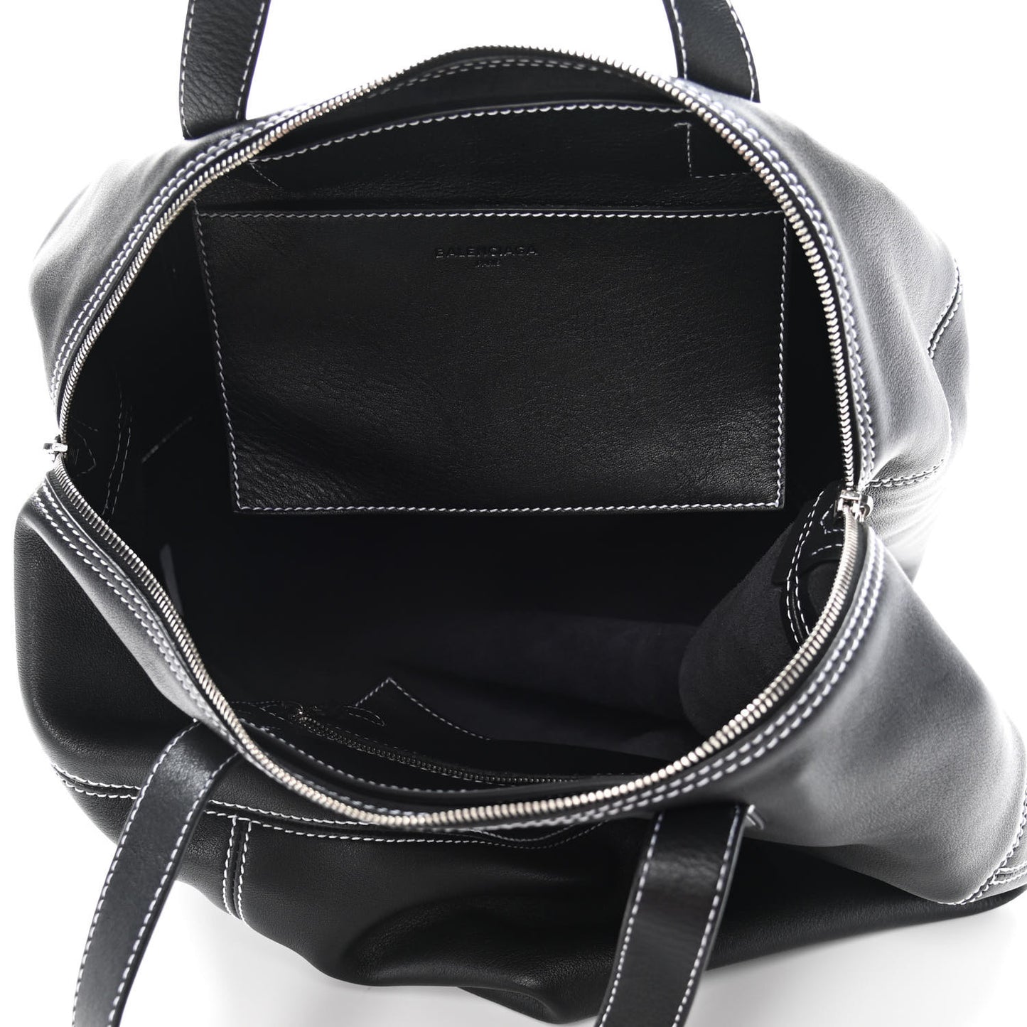 Calfskin Round Air Hobo Large Black