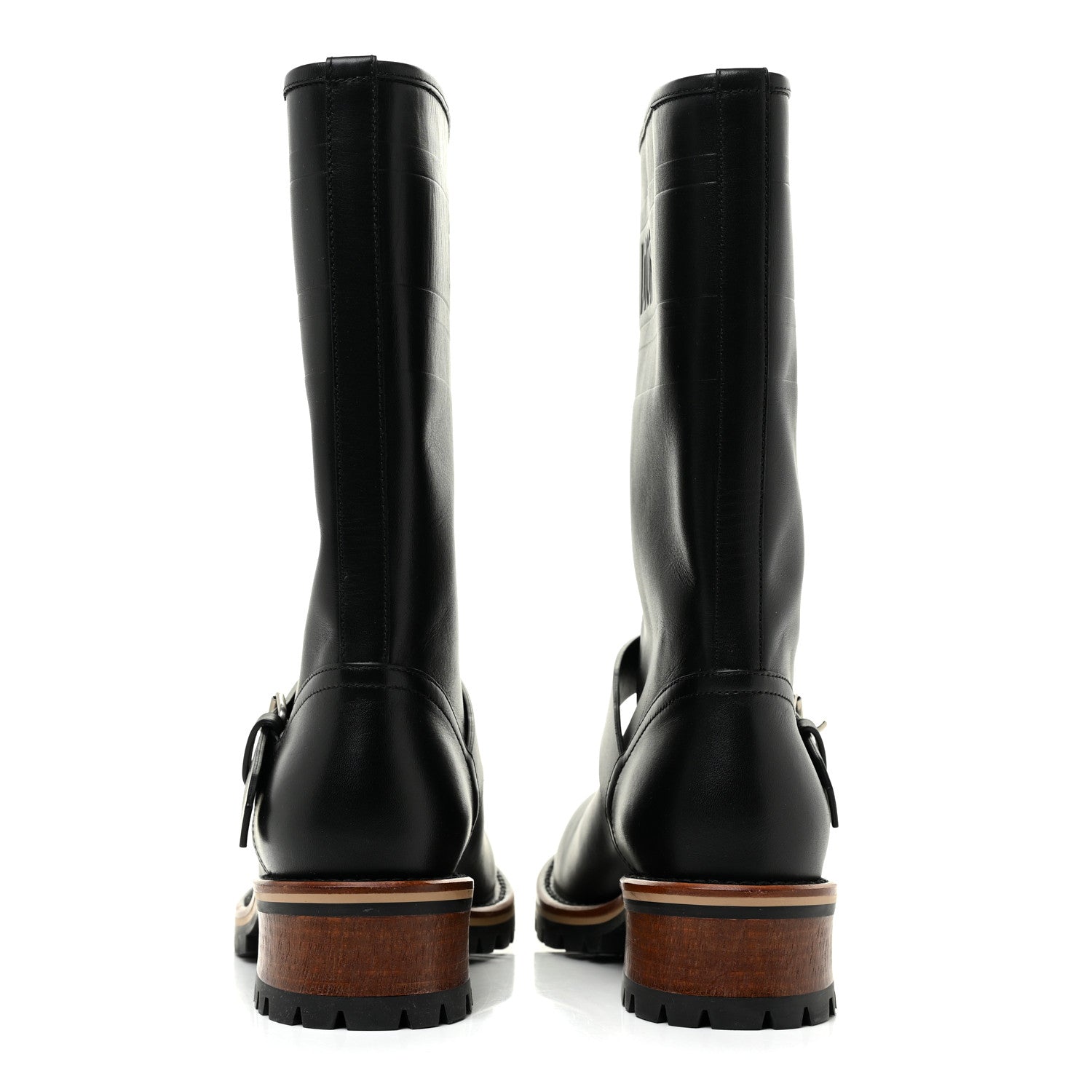 Christian Dior Calfskin Embossed Dior Quest 35mm Biker Boots 37 Black 4 of 11