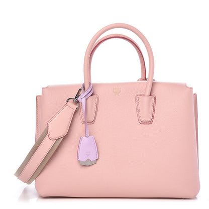 MCM Grained Calfskin Medium Milla Tote Pink Blush 1 of 8
