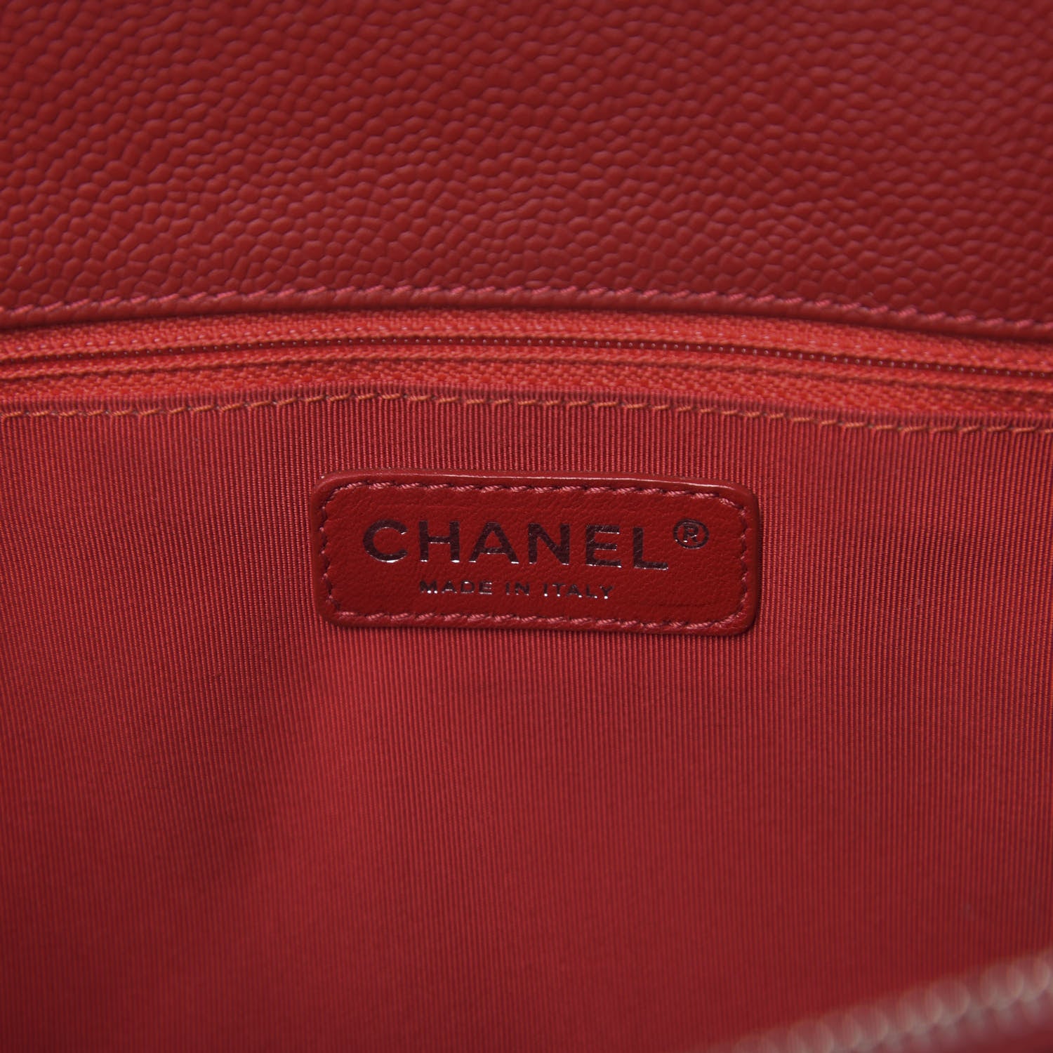 Chanel Caviar Quilted Grand Shopping Tote GST Dark Red 6 of 10