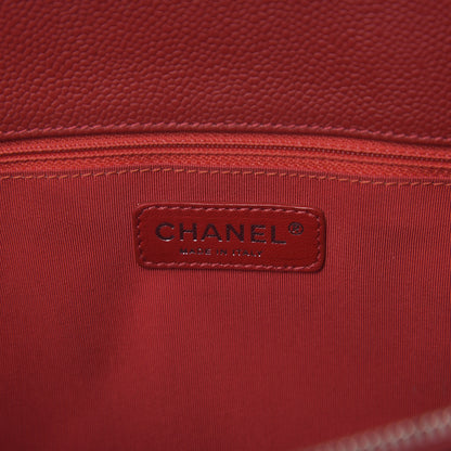 Chanel Caviar Quilted Grand Shopping Tote GST Dark Red 6 of 10