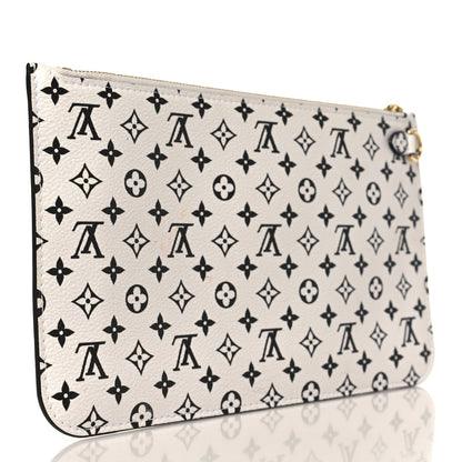 Louis Vuitton Monogram Giant Neverfull MM GM Pochette White 3 of 7