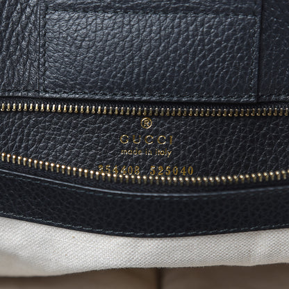 Gucci Pebbled Calfskin Small Swing Tote Black 6 of 9