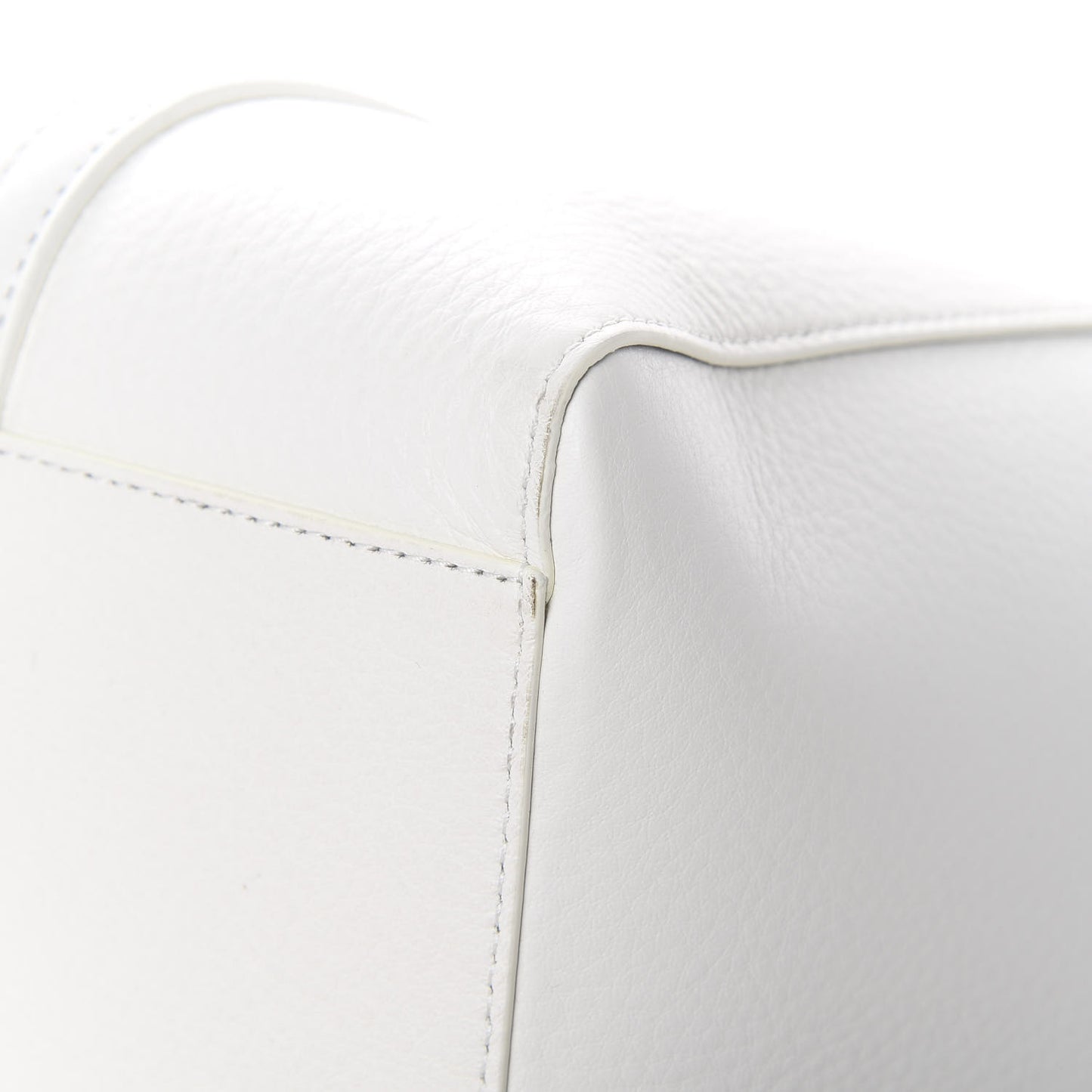 Smooth Calfskin Double Sided Small Everyday Tote Optic White Black