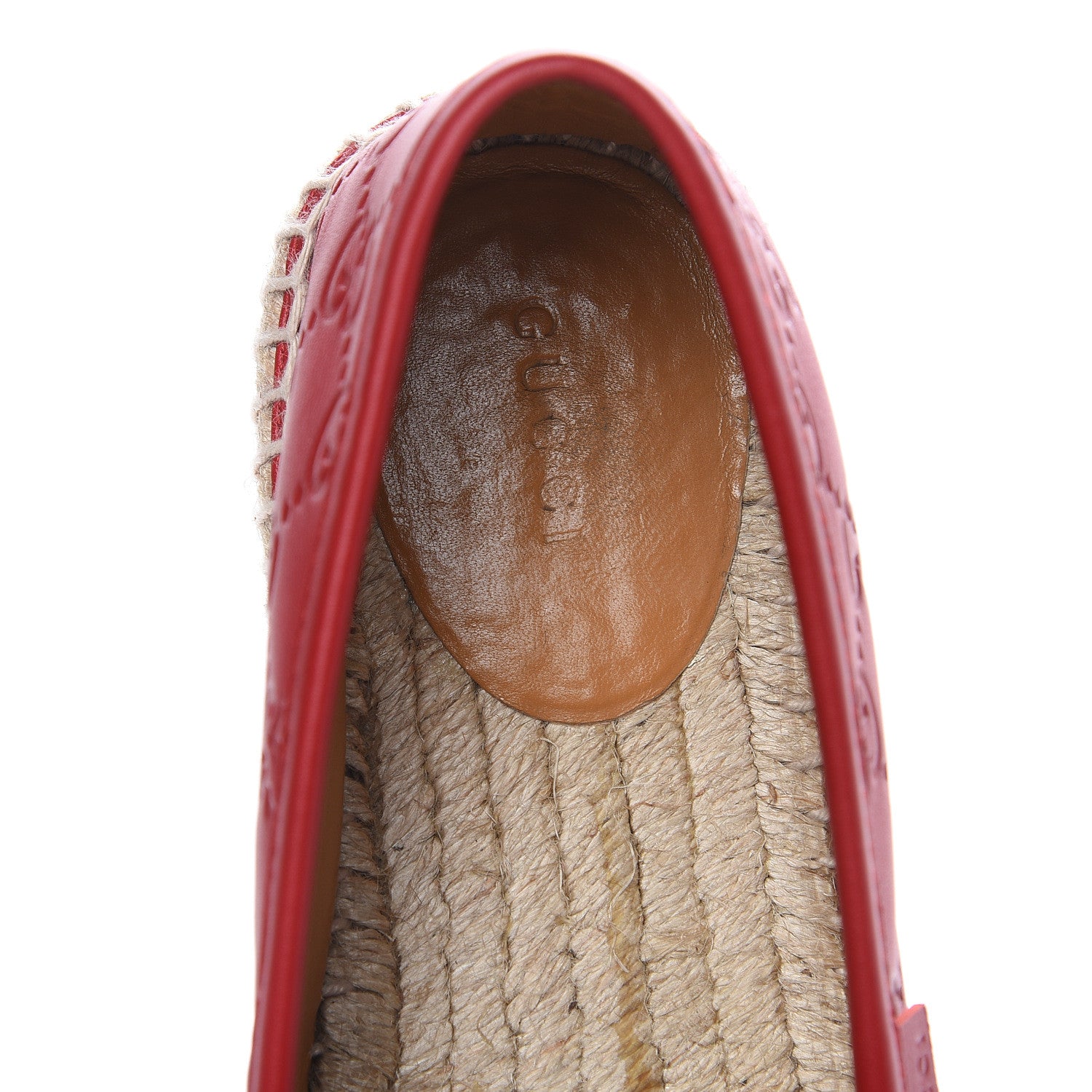 Gucci Guccissima Signature Espadrilles 38.5 Hibiscus Red 7 of 12