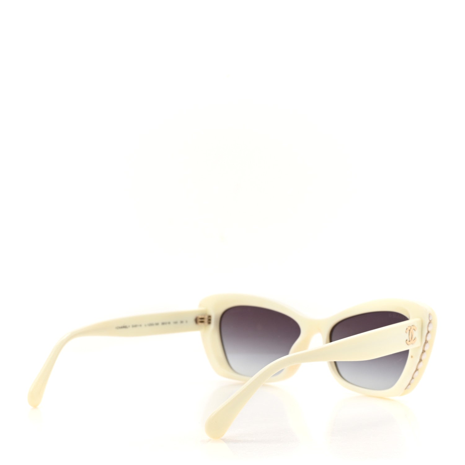 Chanel Acetate Pearl Cat Eye CC Sunglasses 5481-H-A White 4 of 8