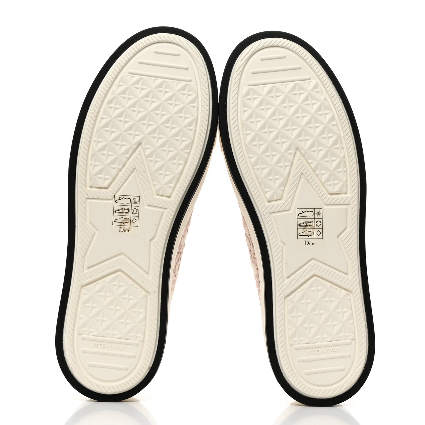 Canvas Oblique Walk'N'Dior Low Top Sneakers 37.5 Powder Nude