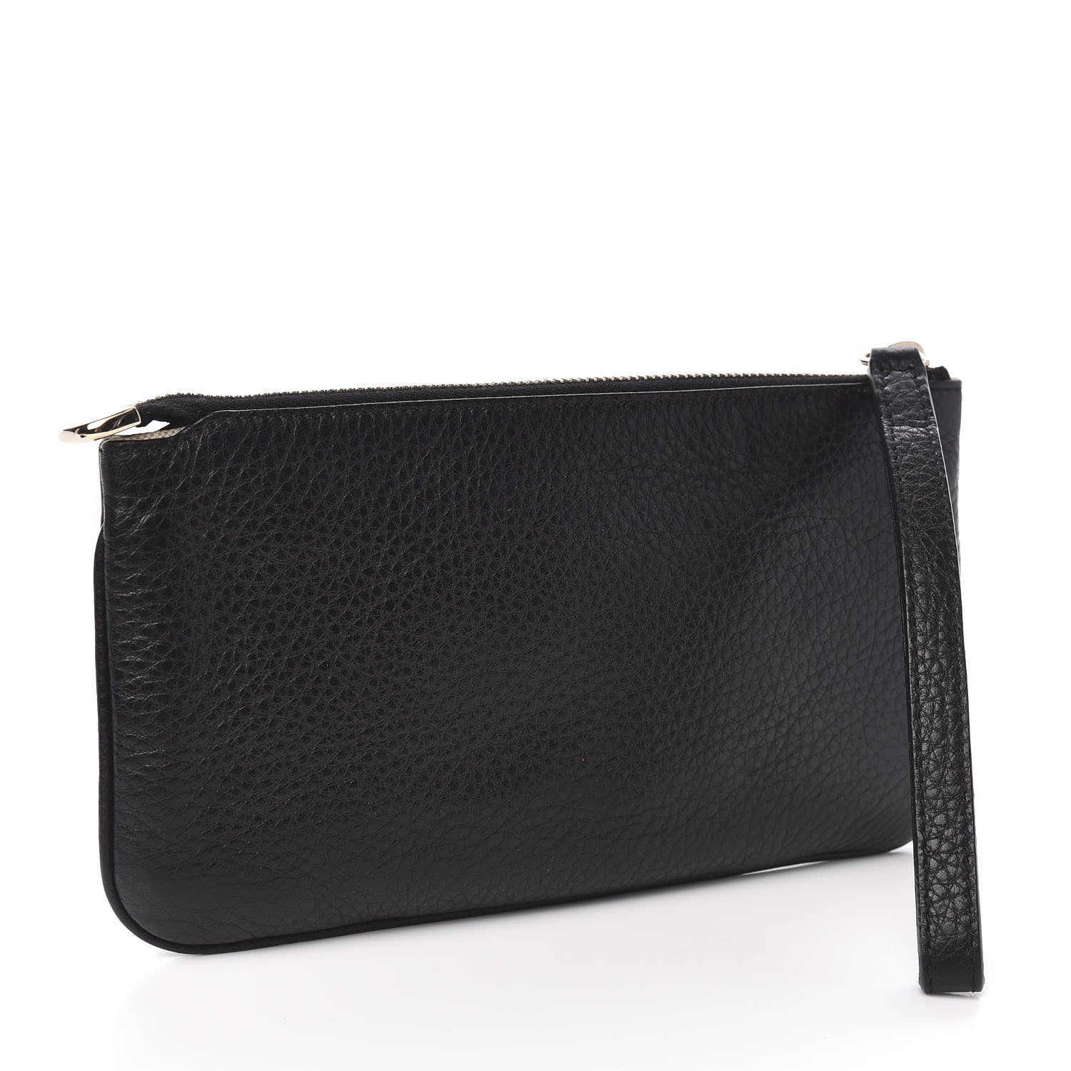 Gucci Pebbled Calfskin Soho Wristlet Black 3 of 7