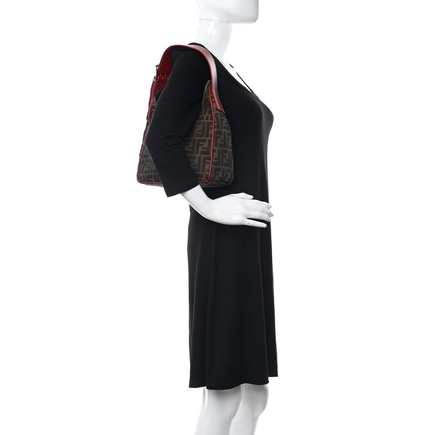 Fendi Zucca Shoulder Bag Red 2 of 11