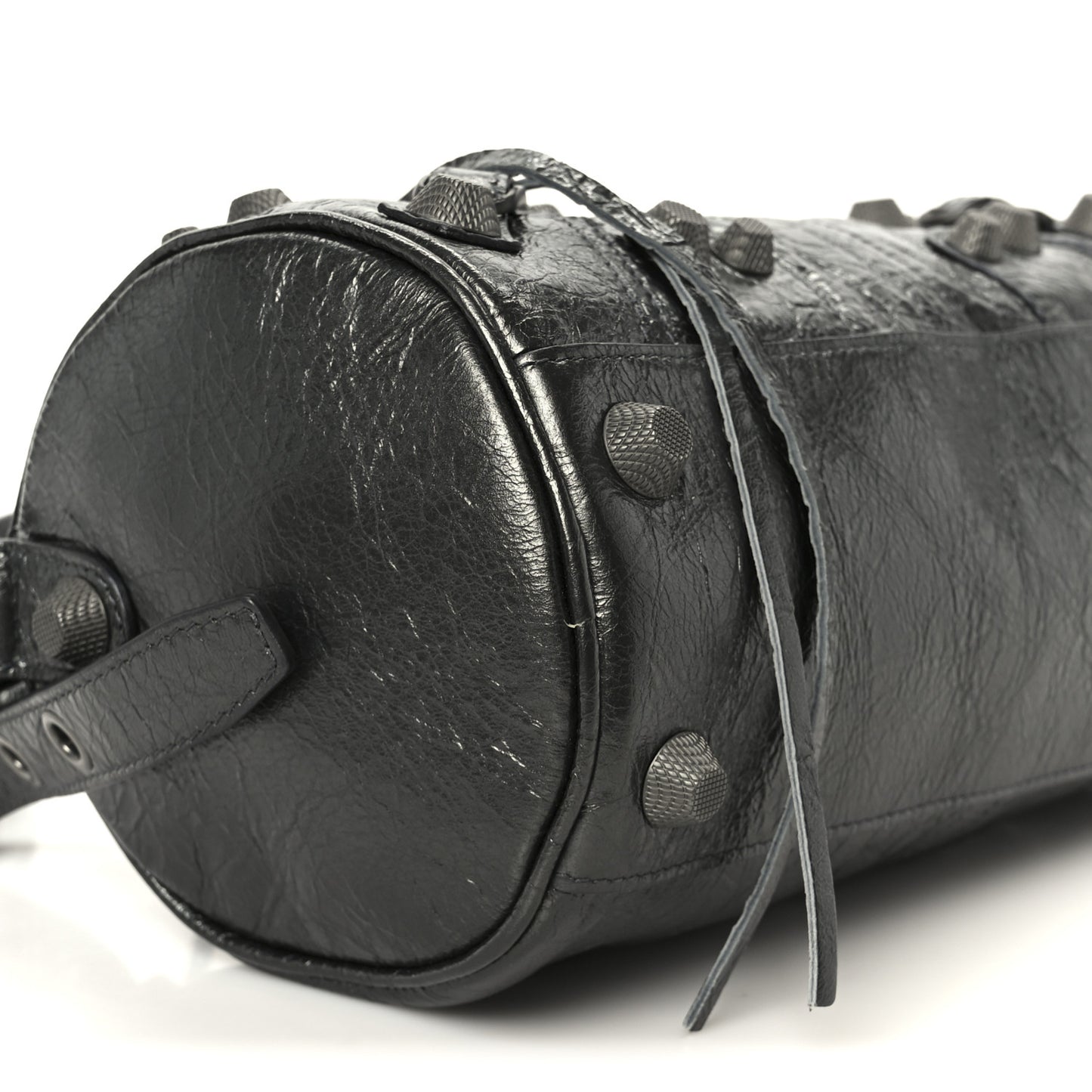 Agneau Arena Le Cagole Cylinder Bag Steel Grey