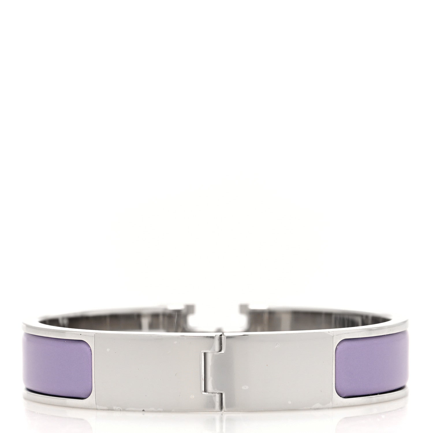 Hermes Enamel Narrow Clic Clac H Bracelet PM Lilas 3 of 5