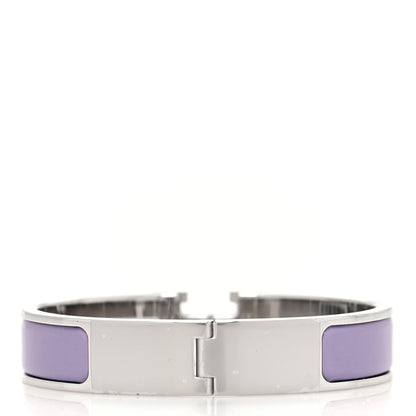 Hermes Enamel Narrow Clic Clac H Bracelet PM Lilas 3 of 5