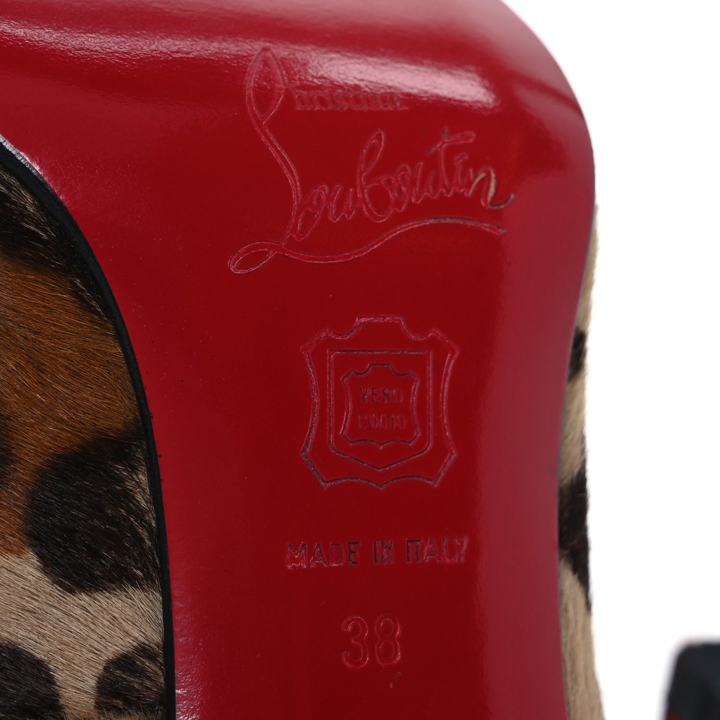 Pony Hair Leopard Print Miss Allen 100 Pumps 38