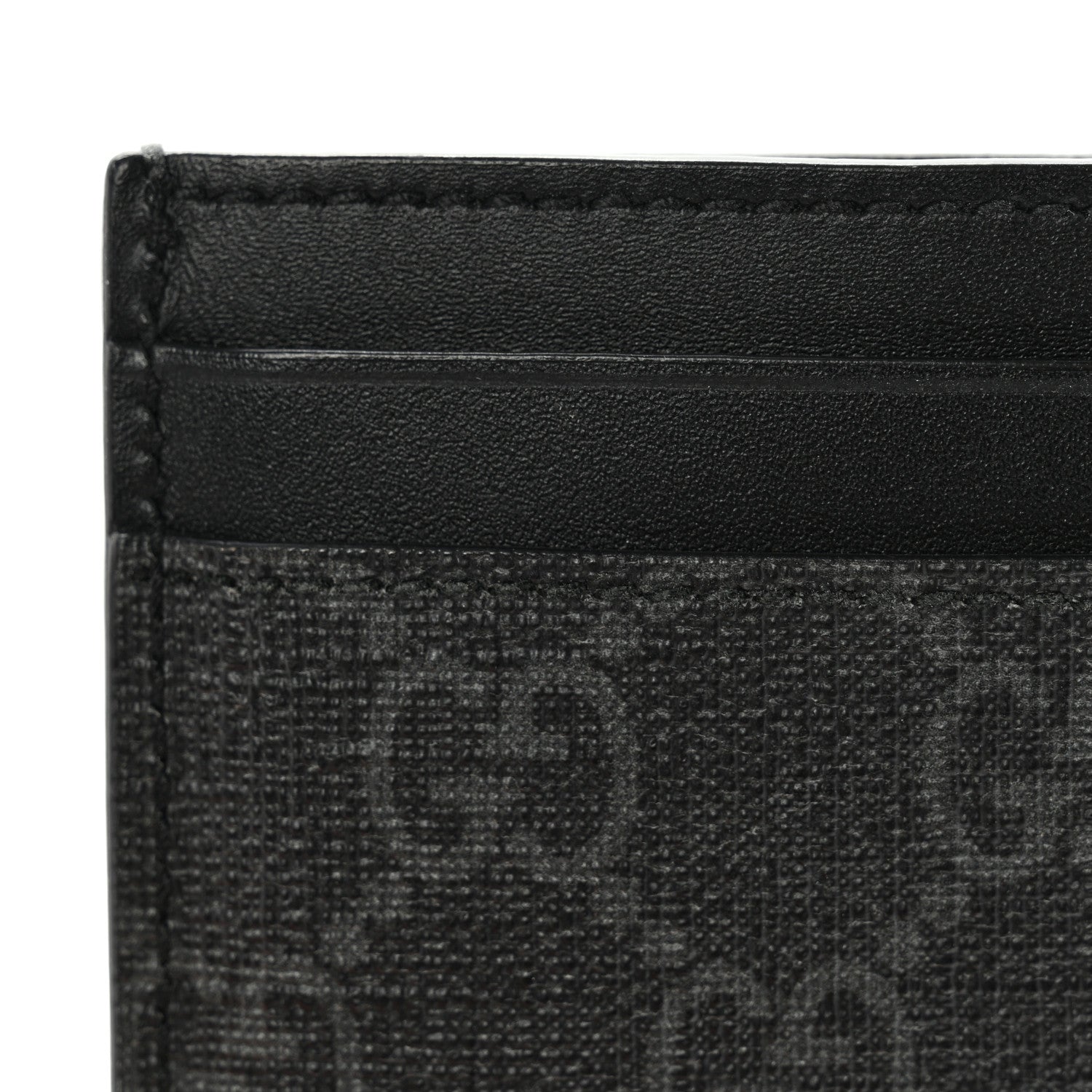 Gucci GG Supreme Monogram Kingsnake Card Case Black Grey 8 of 10