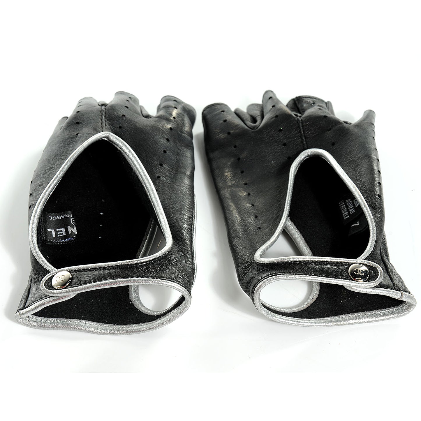 Lambskin Fingerless CC Gloves Black 7