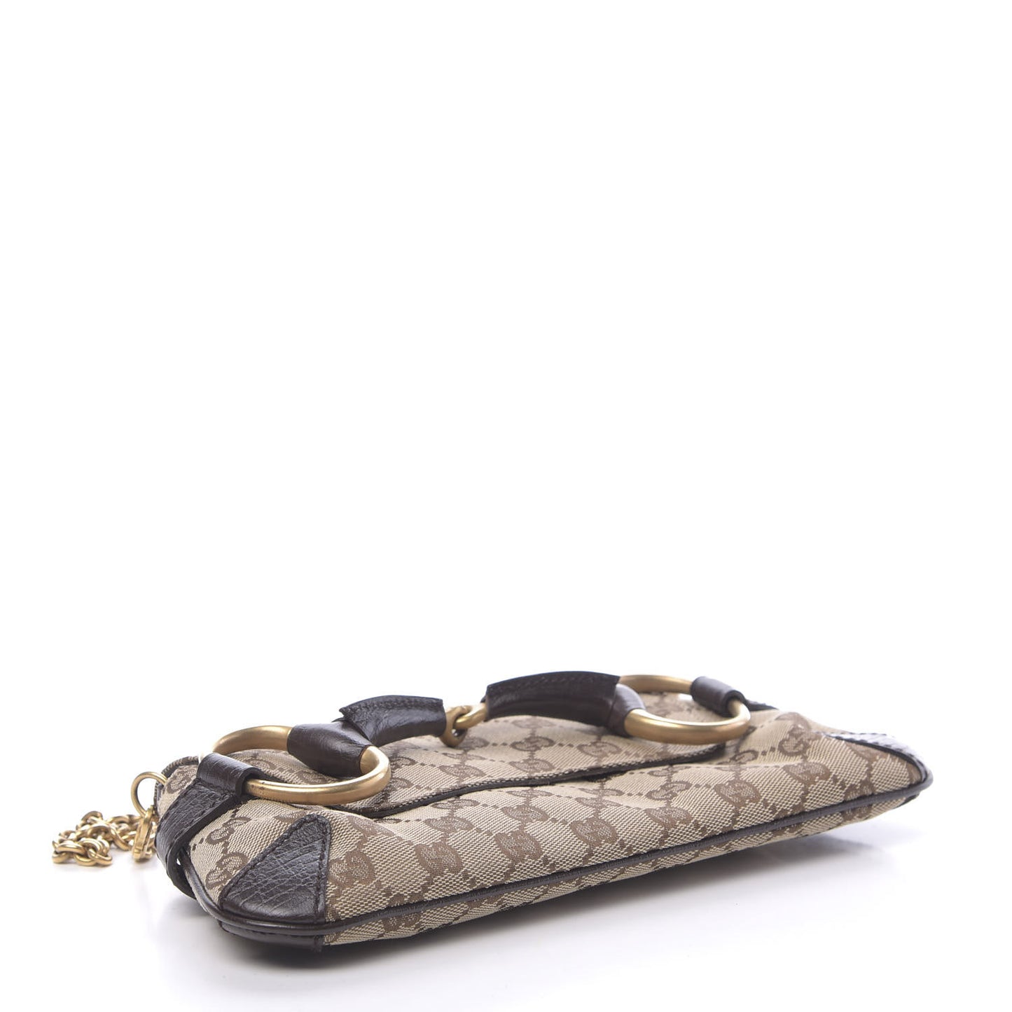 Monogram Horsebit Clutch Dark Brown