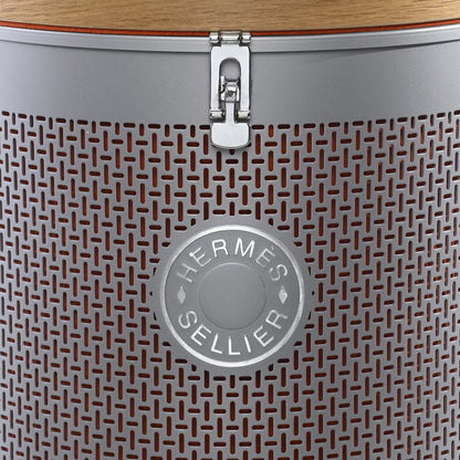 Hermes Aluminum Felt Oak Wood Carrou'Selle Saddle Box 9 of 12