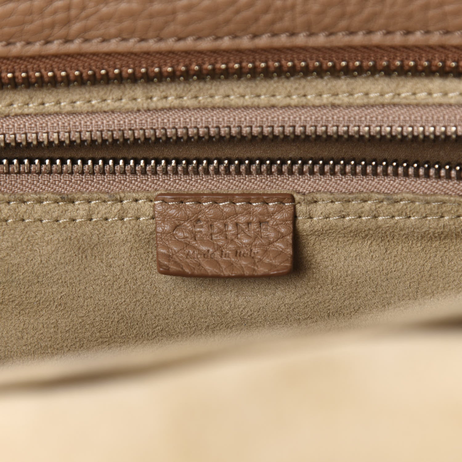 Celine Pebbled Calfskin Mini Luggage Camel 12 of 14