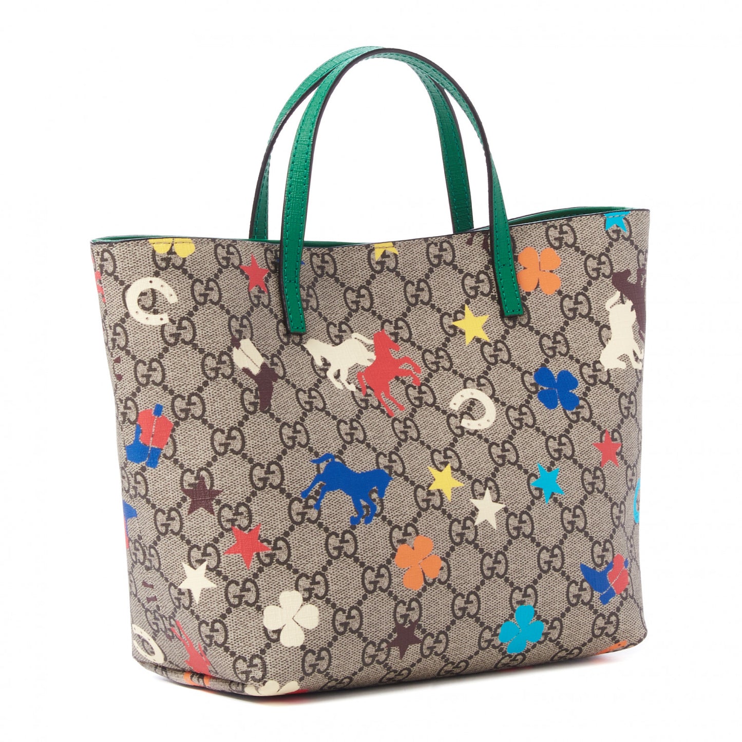 GG Supreme Monogram Ranch Childrens Tote Beige