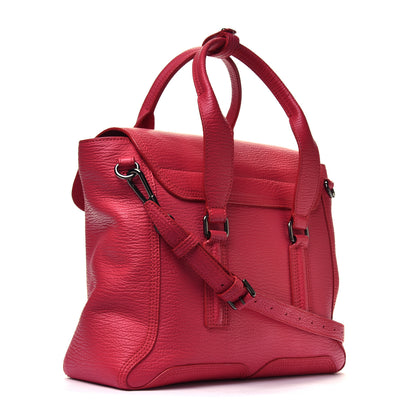 3.1 Phillip Lim Textured Calfskin Medium Pashli Satchel Raspberry 2 of 6