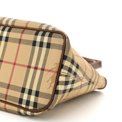 Burberry Haymarket Check Tote Brown 10 of 14
